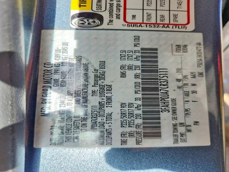 2012 FORD FUSION SEL  