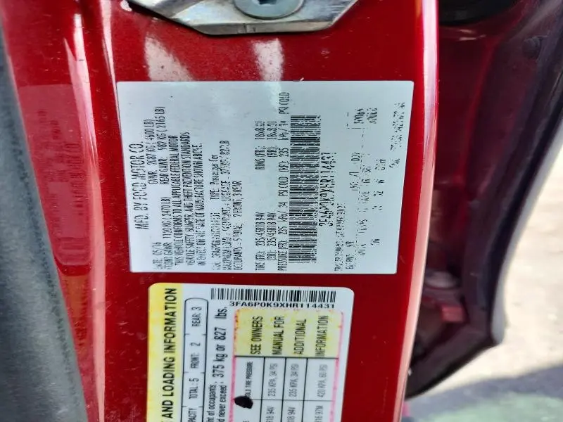 2017 FORD FUSION TITANIUM  