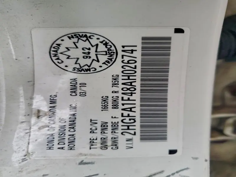 2010 HONDA CIVIC DX-G  