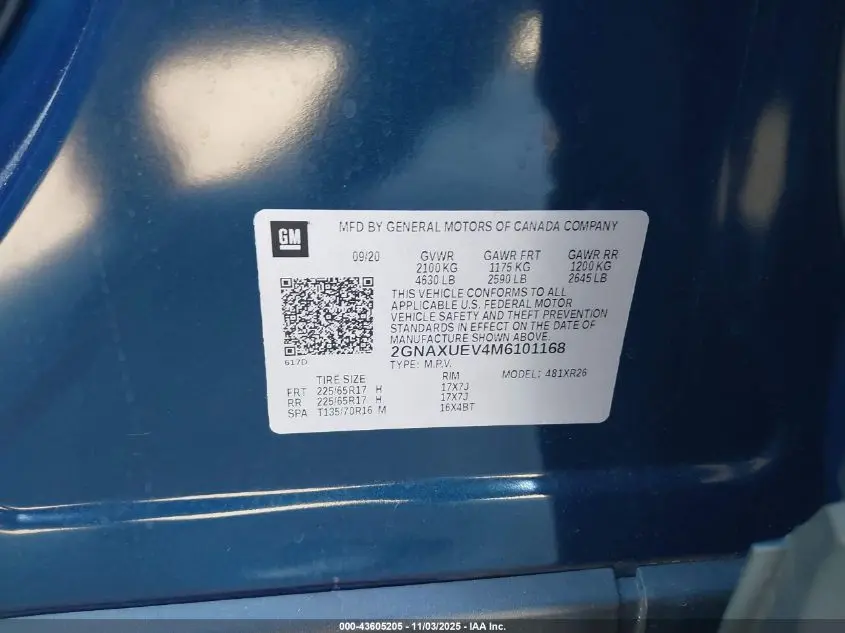 2021 CHEVROLET EQUINOX AWD LT