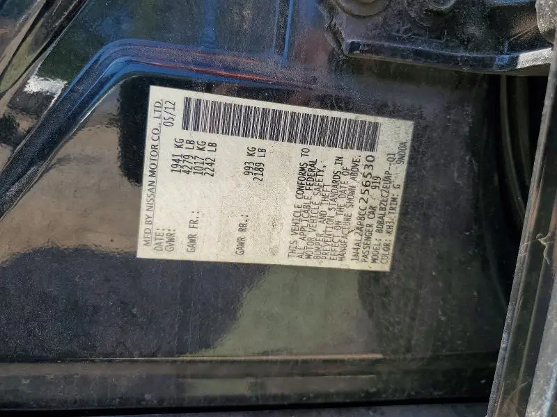 2012 NISSAN ALTIMA 2.5  