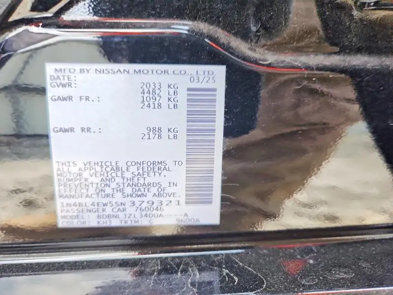 2025 NISSAN ALTIMA SL  