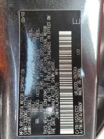 2010 TOYOTA LAND CRUISER   