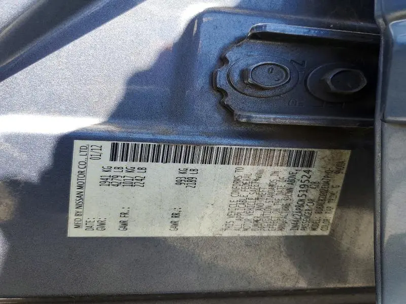 2012 NISSAN ALTIMA 2.5  