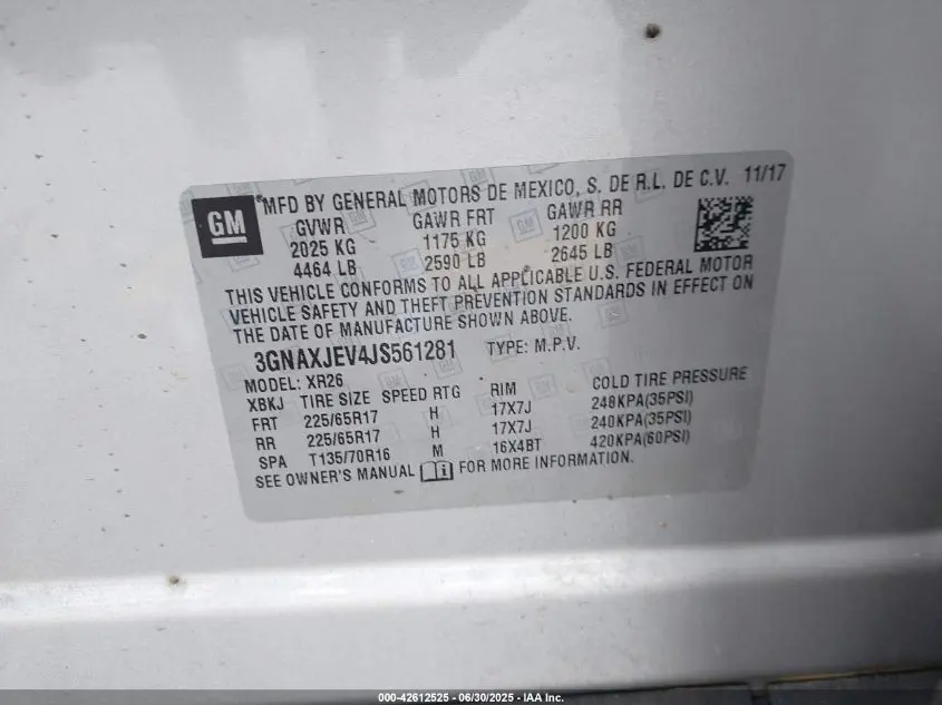 2018 CHEVROLET EQUINOX LT