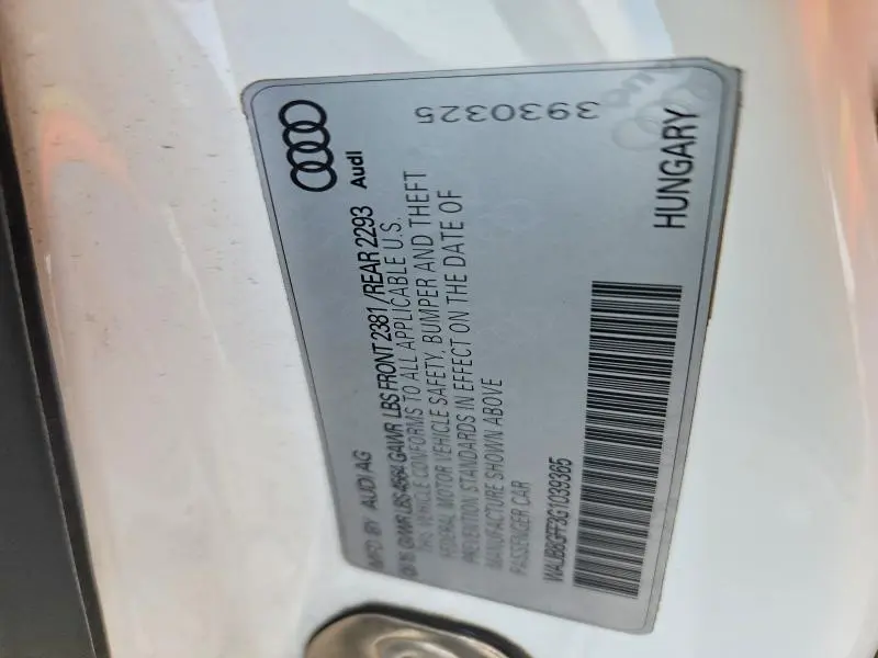 2016 AUDI A3 PREMIUM  