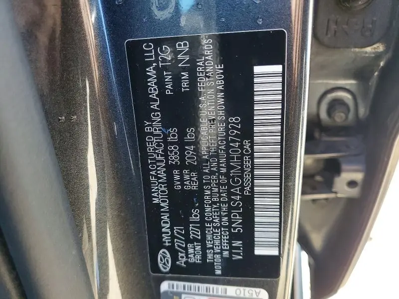 2021 HYUNDAI ELANTRA SEL  