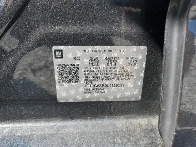 2020 CHEVROLET SONIC   