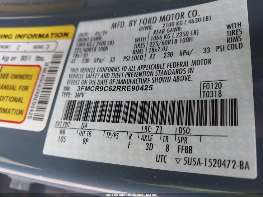 2024 FORD BRONCO SPORT OUTER BANKS