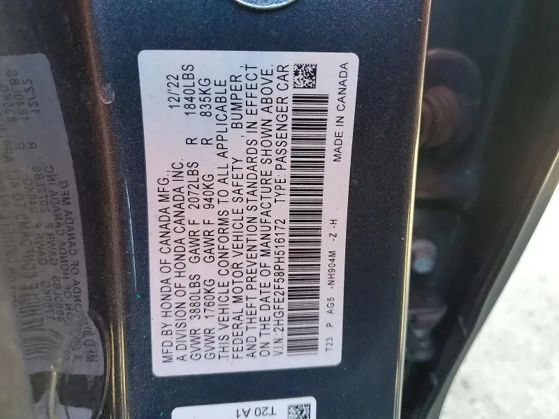 2023 HONDA CIVIC SPORT  