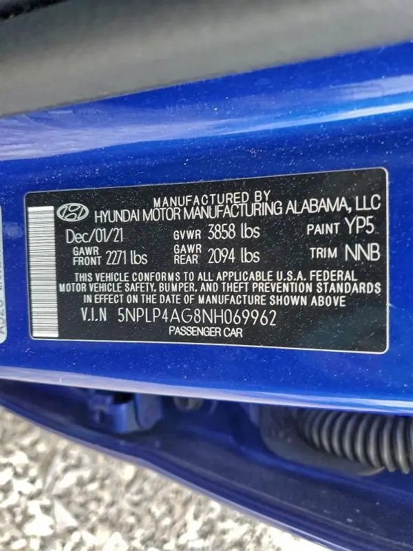 2022 HYUNDAI ELANTRA LIMITED  