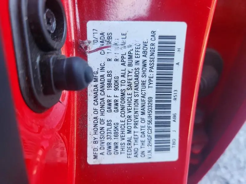 2018 HONDA CIVIC LX  