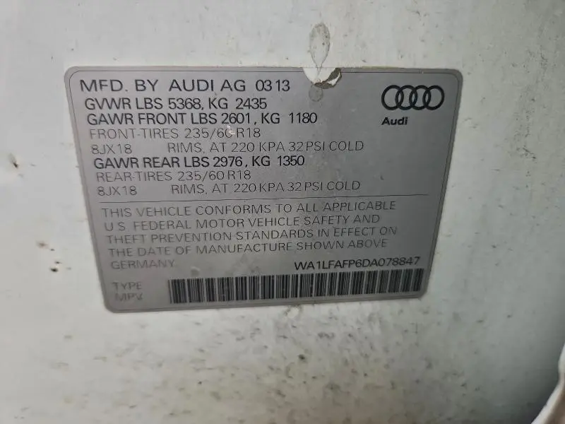 2013 AUDI Q5 PREMIUM PLUS  