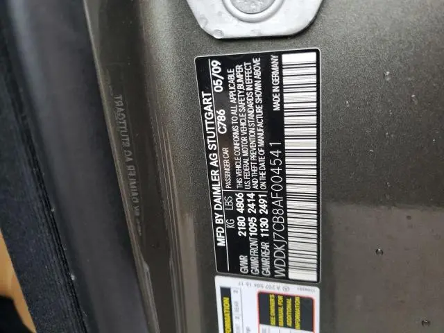 2010 MERCEDES-BENZ E 550  