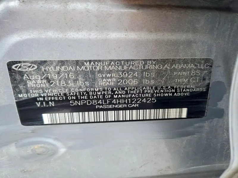 2017 HYUNDAI ELANTRA SE  