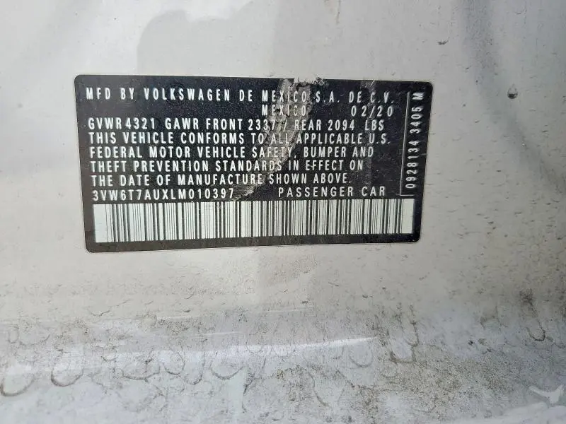 2020 VOLKSWAGEN GTI S  