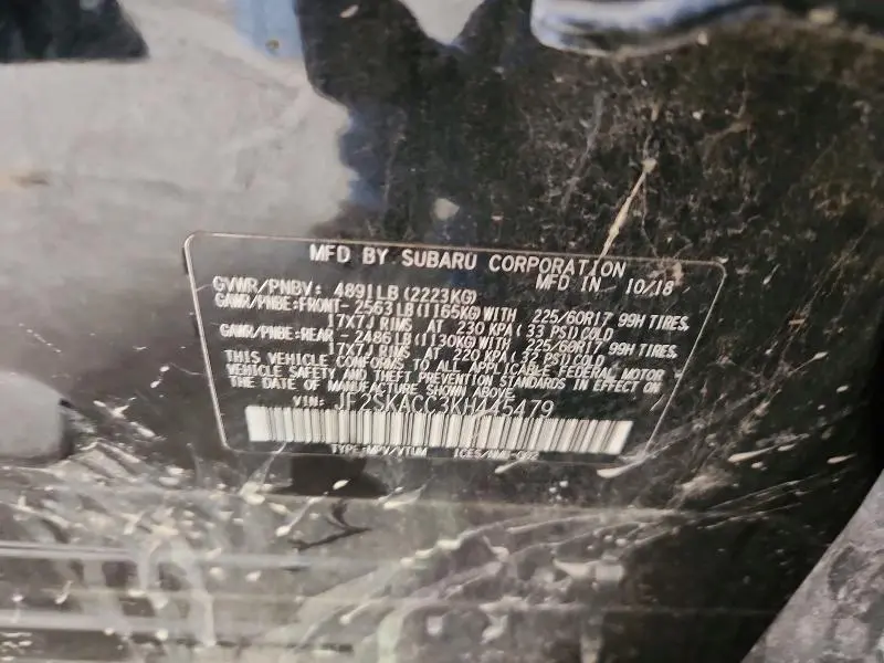 2019 SUBARU FORESTER   