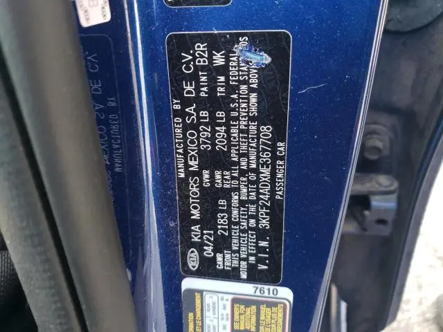 2021 KIA FORTE FE  