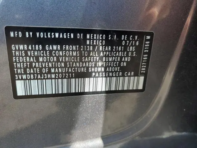 2017 VOLKSWAGEN JETTA SE  