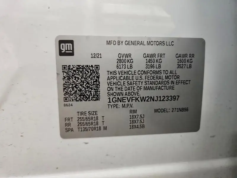 2022 CHEVROLET TRAVERSE LS  