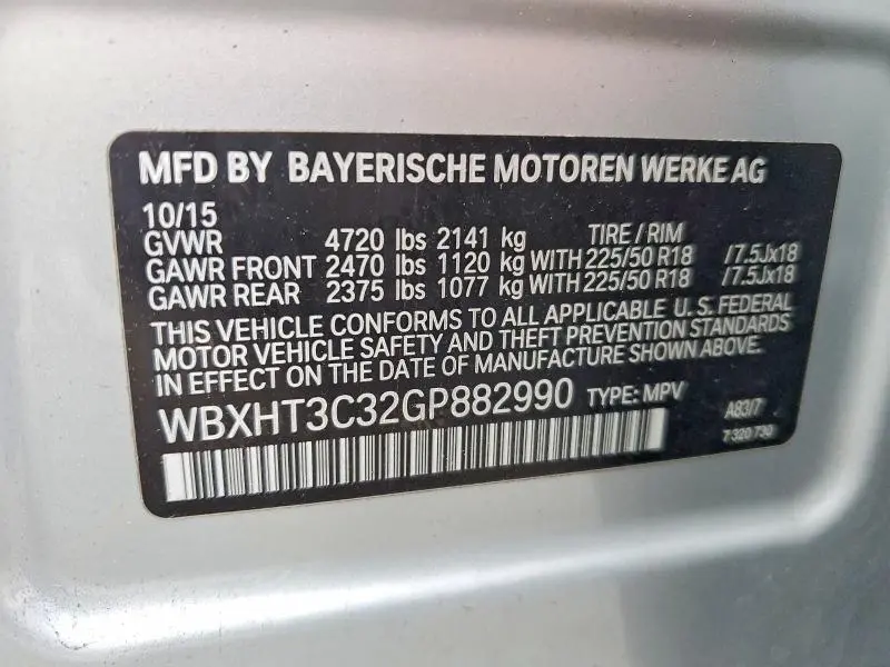 2016 BMW X1 XDRIVE28I  