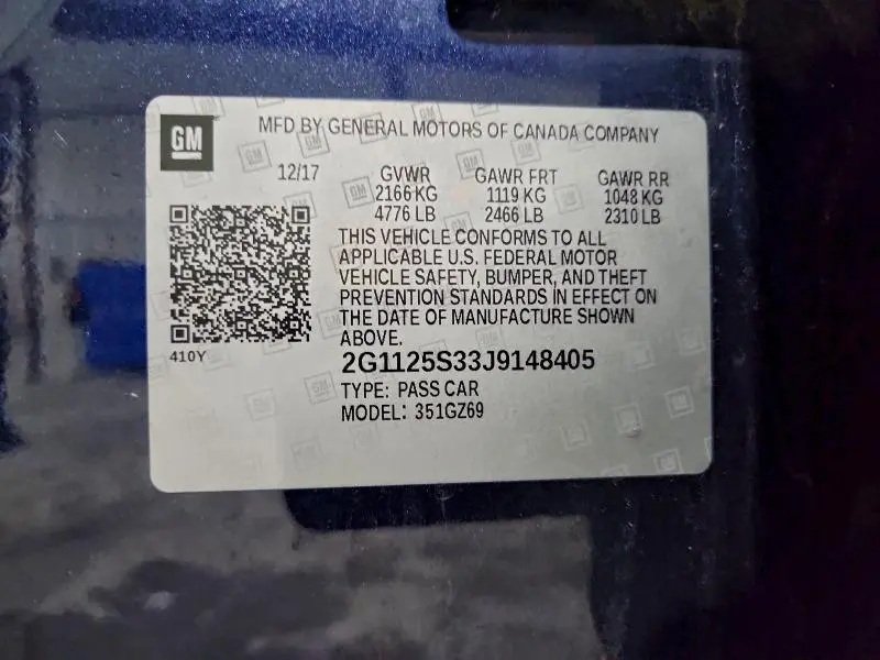 2018 CHEVROLET IMPALA PREMIER  