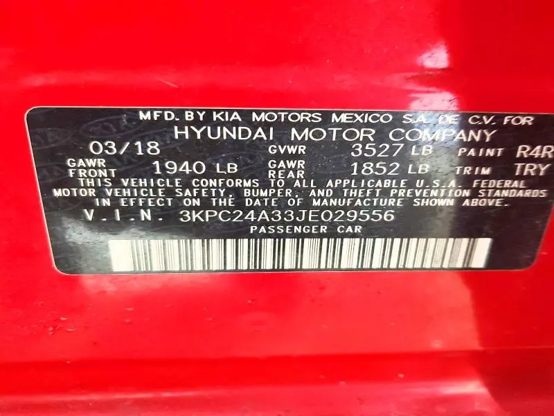 2018 HYUNDAI ACCENT SE  