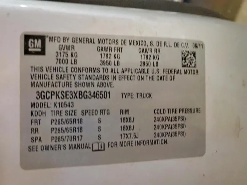 2011 CHEVROLET SILVERADO K1500 LT  