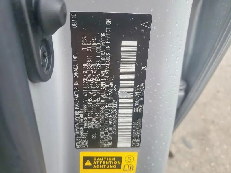 2010 LEXUS RX 350  