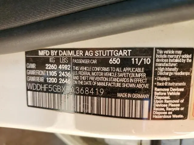 2011 MERCEDES-BENZ E 350  