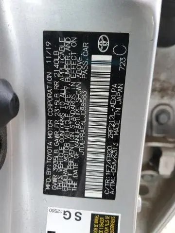 2020 TOYOTA COROLLA LE  