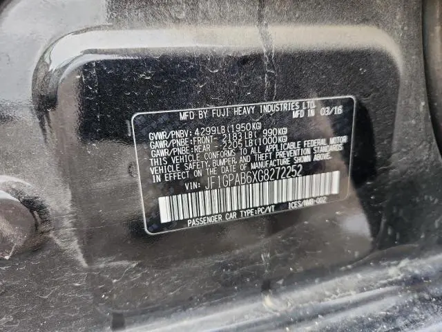 2016 SUBARU IMPREZA PREMIUM  