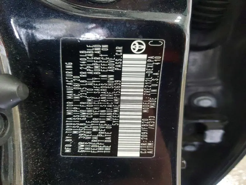 2021 TOYOTA COROLLA LE  