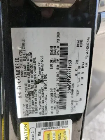 2016 FORD FUSION SE  