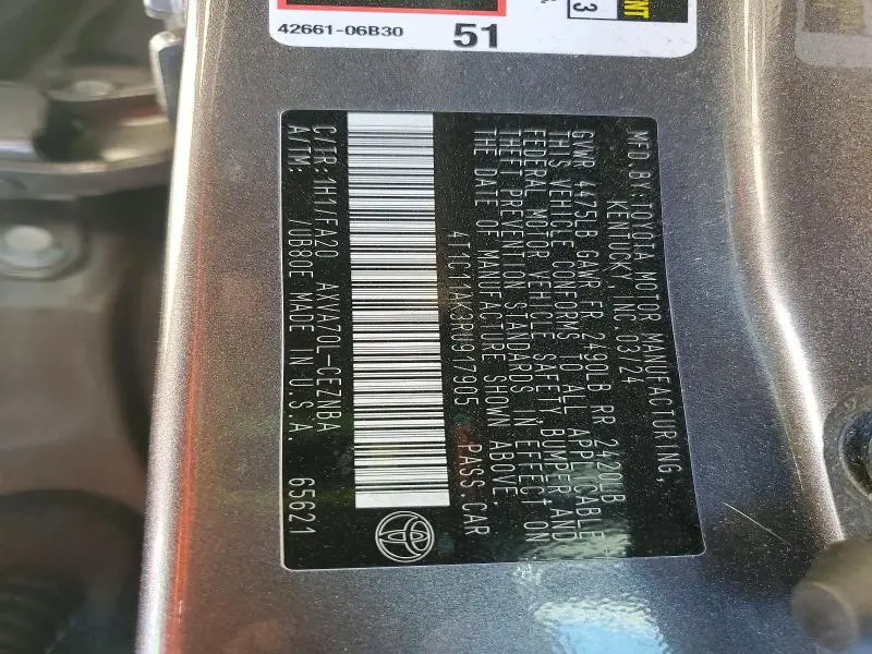2024 TOYOTA CAMRY LE  