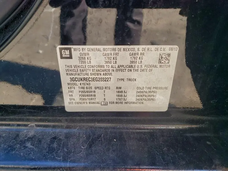 2014 CHEVROLET SILVERADO K1500 LT  