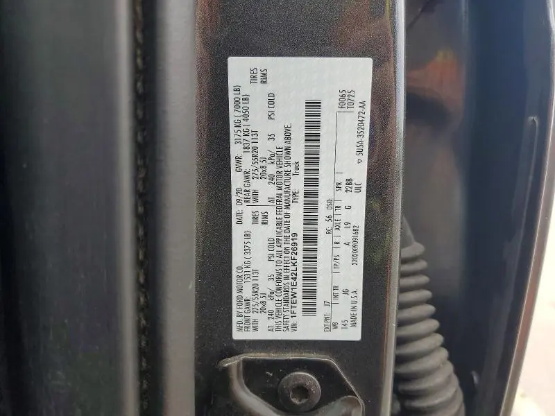 2020 FORD F150 SUPERCREW  