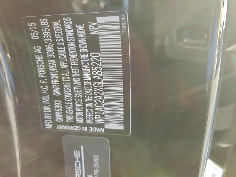 2016 PORSCHE CAYENNE TURBO  