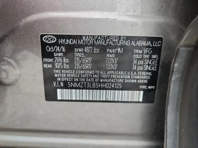 2017 HYUNDAI SANTA FE SPORT   