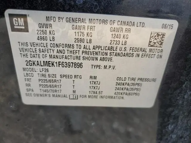 2015 GMC TERRAIN SLE  