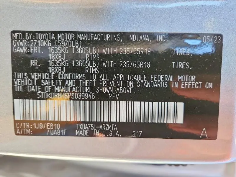 2023 TOYOTA HIGHLANDER XLE  