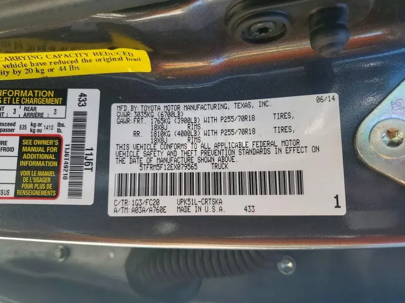 2014 TOYOTA TUNDRA SR5  