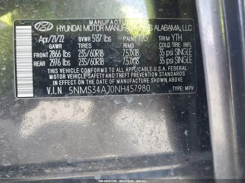 2022 HYUNDAI SANTA FE SEL
