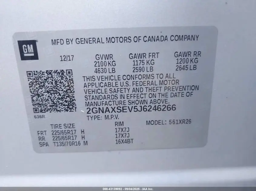 2018 CHEVROLET EQUINOX LT