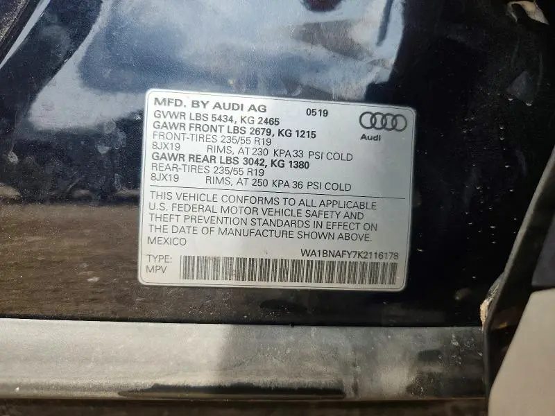 2019 AUDI Q5 PREMIUM PLUS  