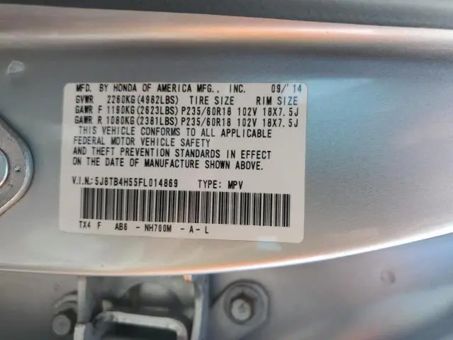 2015 ACURA RDX TECHNOLOGY  