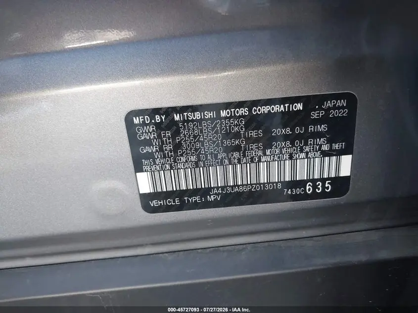 2023 MITSUBISHI OUTLANDER SE 2.5 2WD/SE BLACK EDITION 2WD/SE SPECIAL EDITION 2WD
