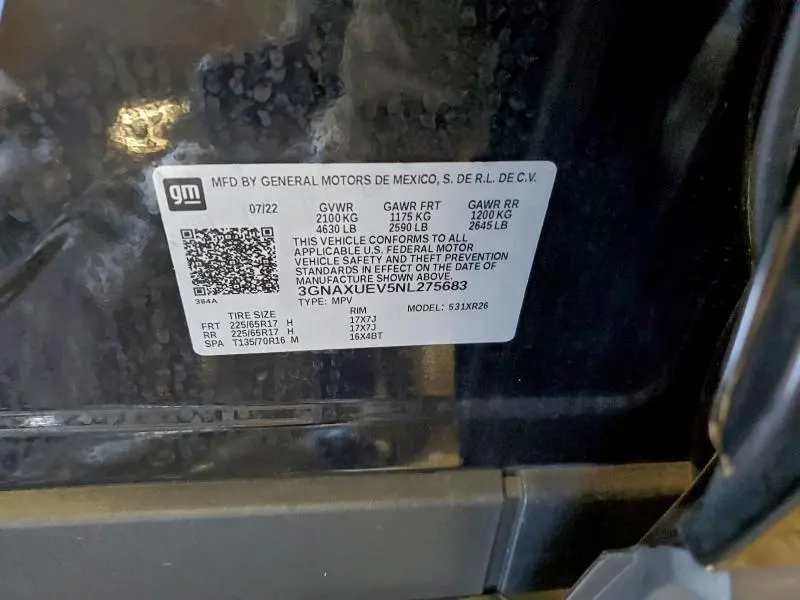 2022 CHEVROLET EQUINOX LT  