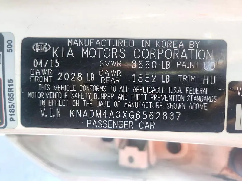 2016 KIA RIO LX  