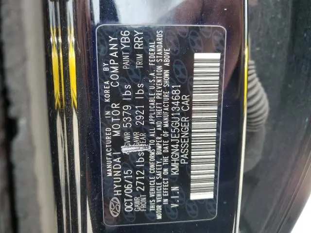 2016 HYUNDAI GENESIS 3.8L  